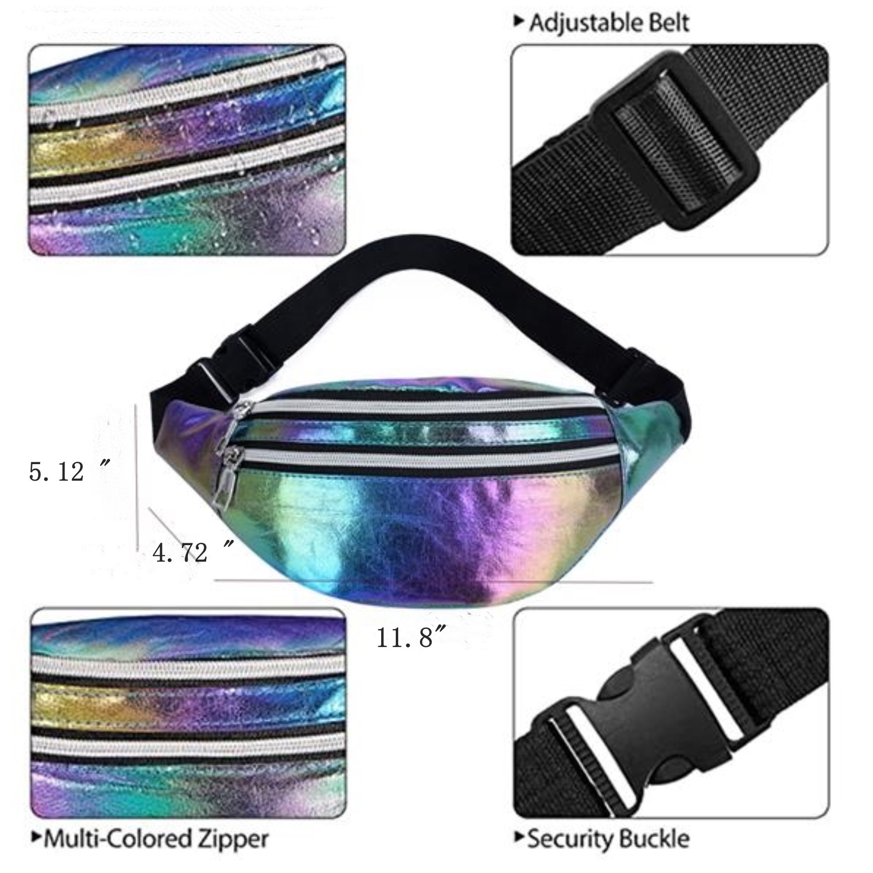 Shiny Holographic Fanny Bag - Image 3