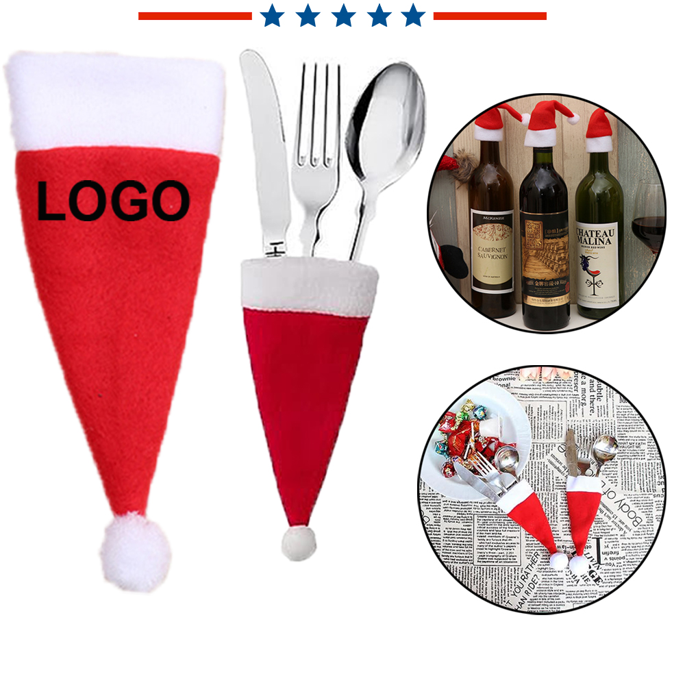 Christmas Hat Shape Bag for Knife and Fork