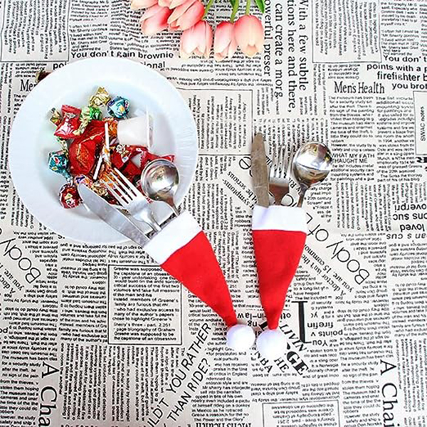 Christmas Hat Shape Bag for Knife and Fork - Image 4