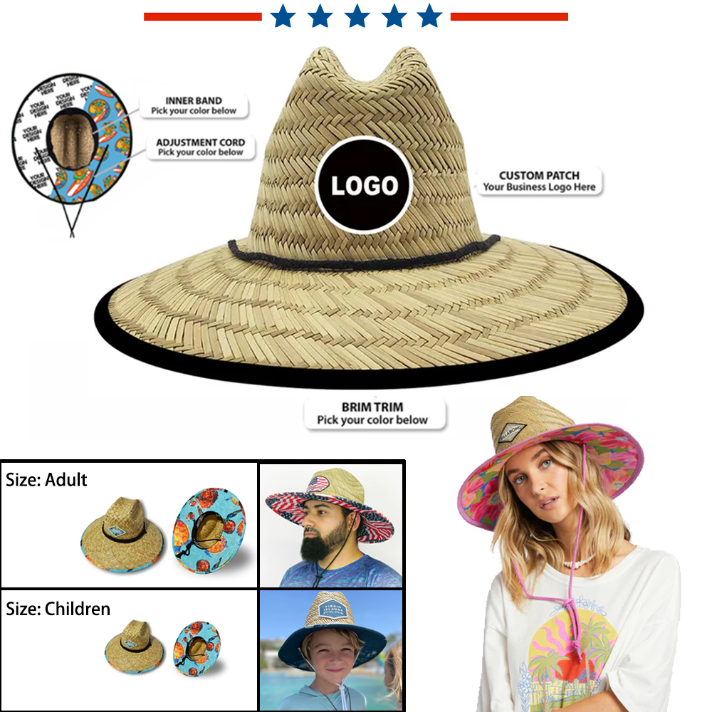 Custom Lifeguard Straw Hat