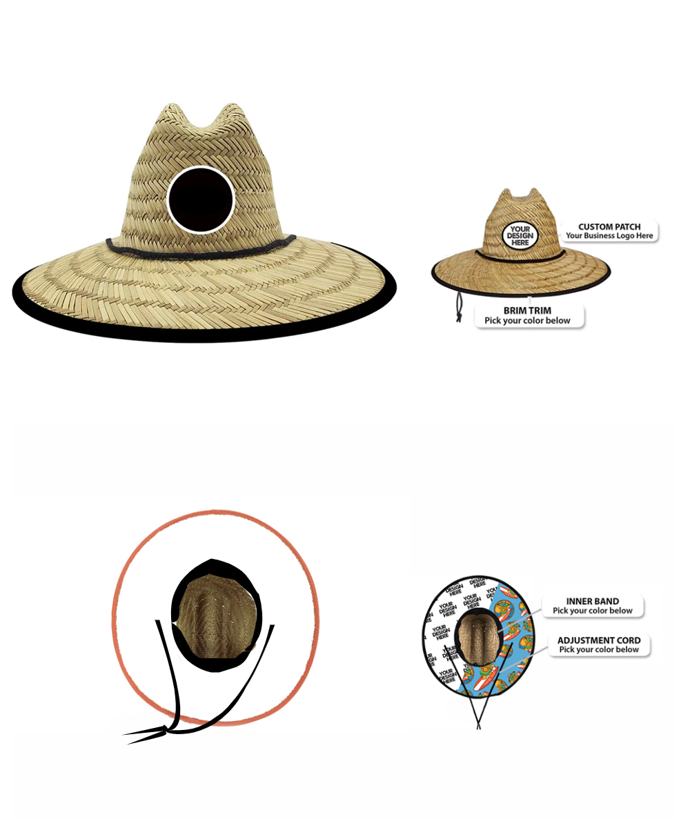 Custom Lifeguard Straw Hat - Image 7