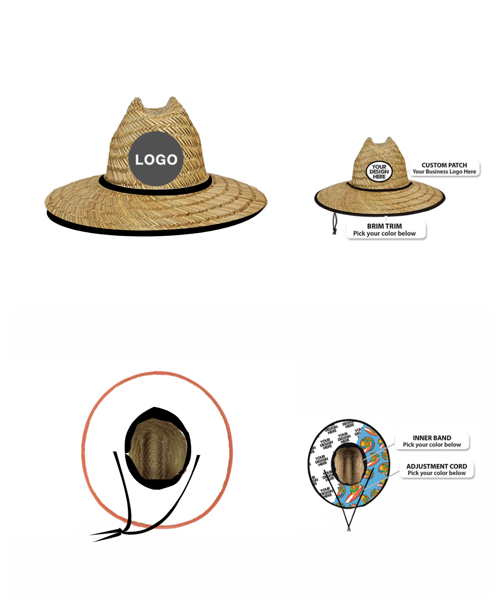 Custom Lifeguard Straw Hat - Image 6