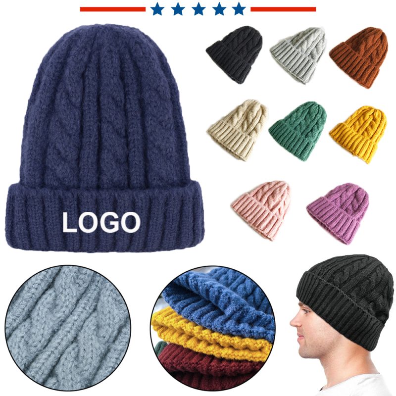 Cable Knit Beanie for Women and Men