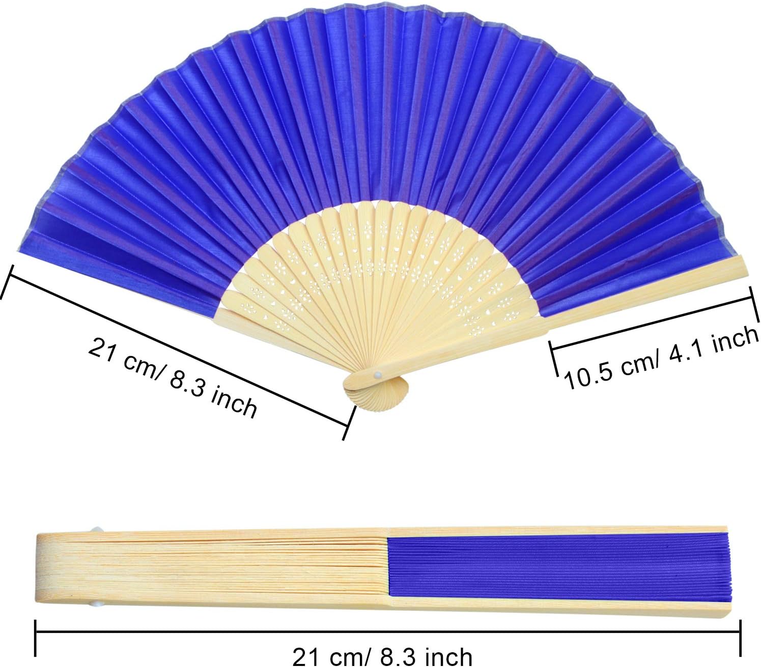 Folding Bamboo Hand Fan - Image 2