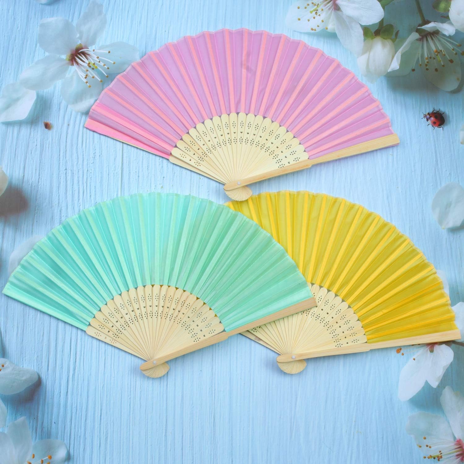 Folding Bamboo Hand Fan - Image 4
