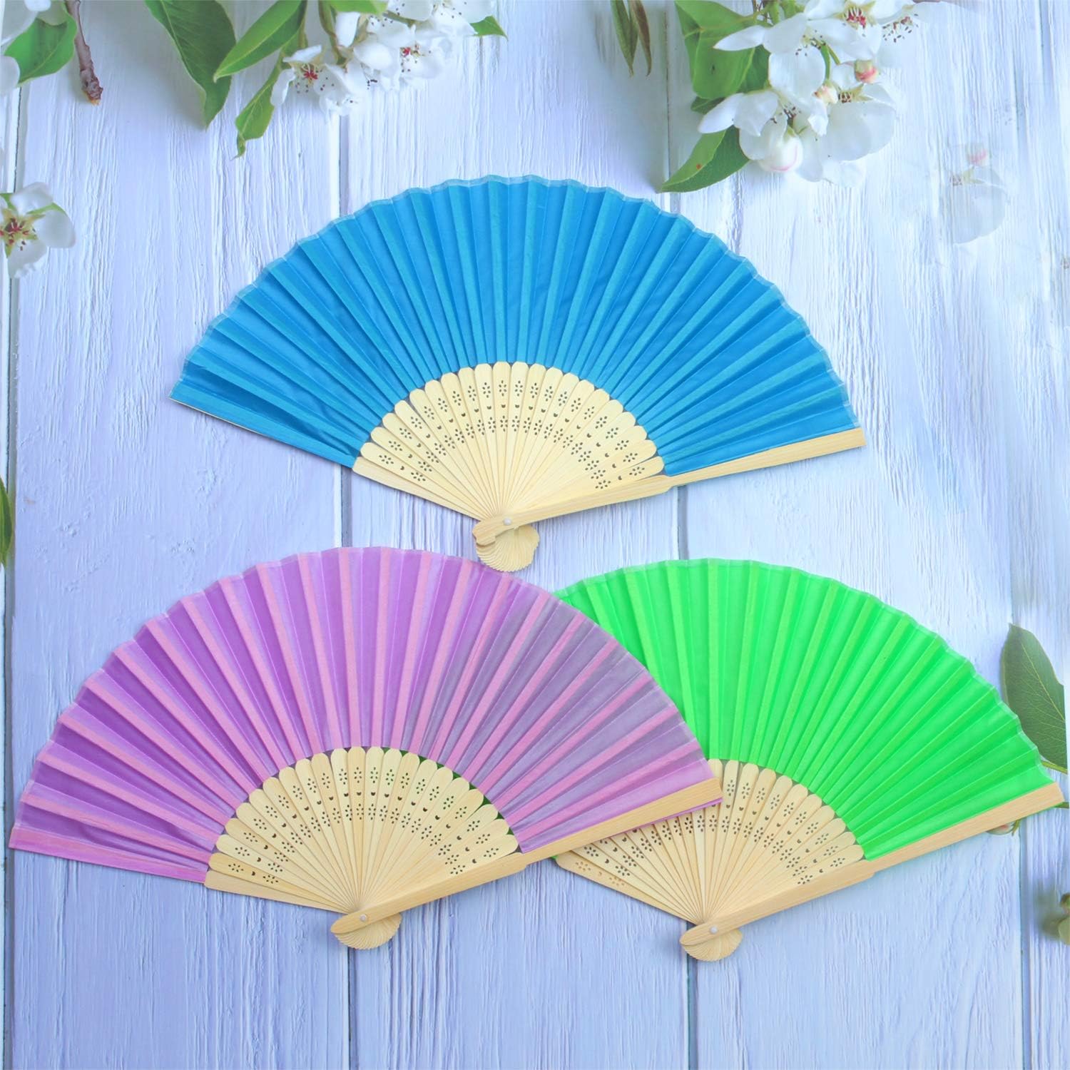 Folding Bamboo Hand Fan - Image 5