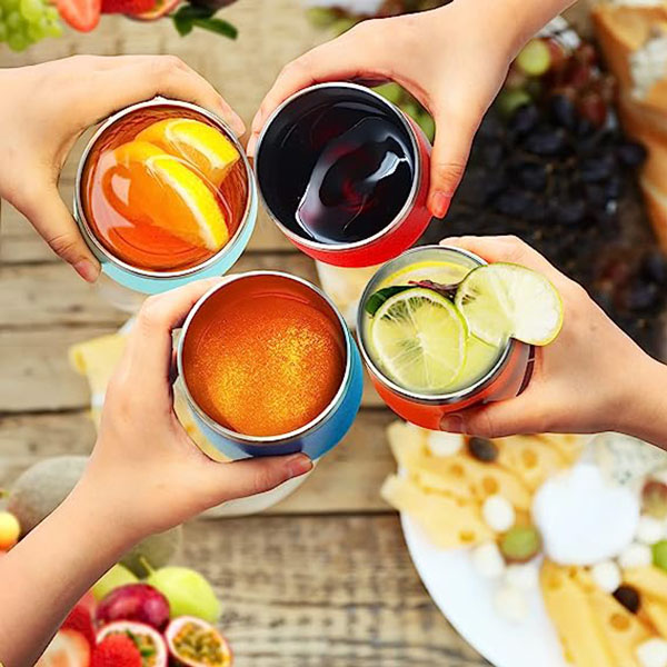 12oz. Stainless Steel Wine Tumblers - Image 4
