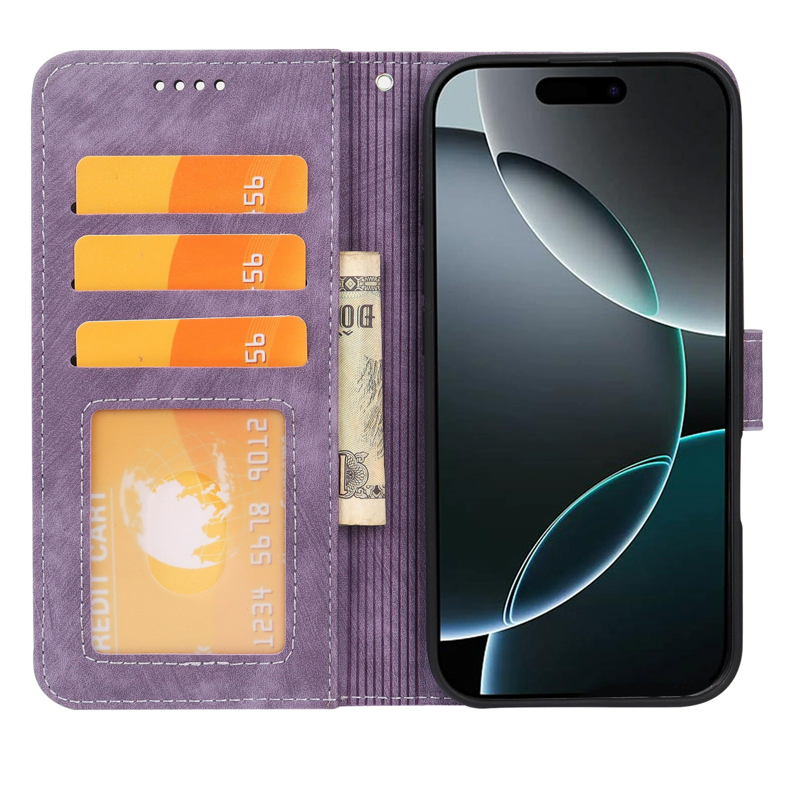 PU Card Holder Wallet Flip Phone Case - Image 5
