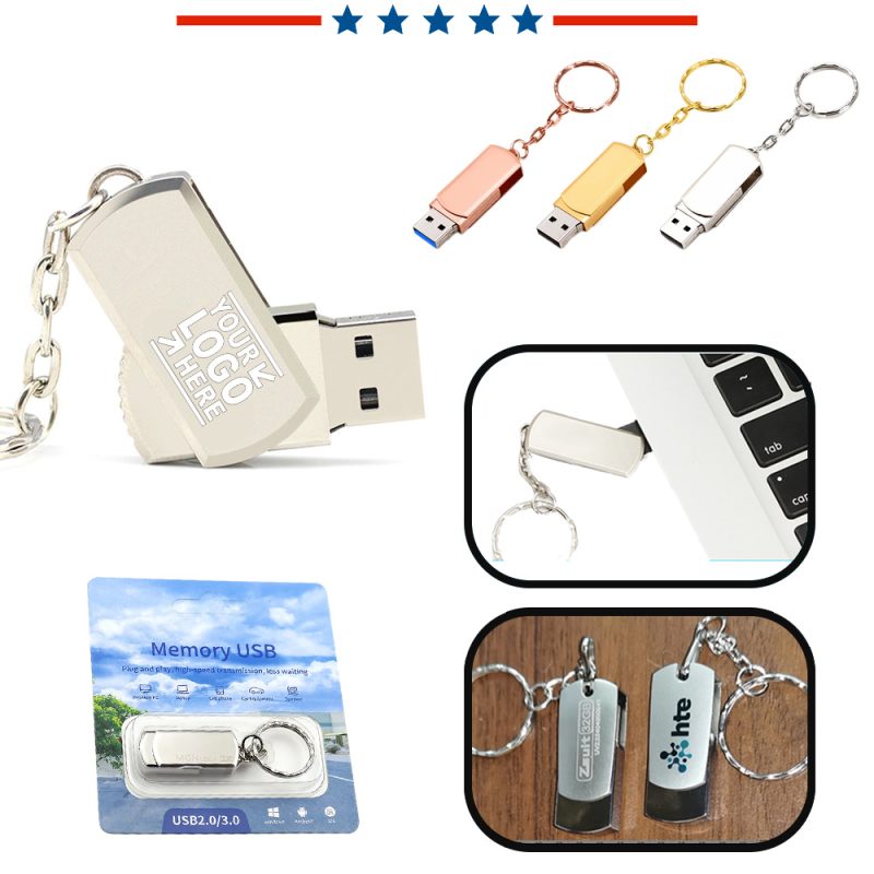 Rotation Metal Style Thumb Drive