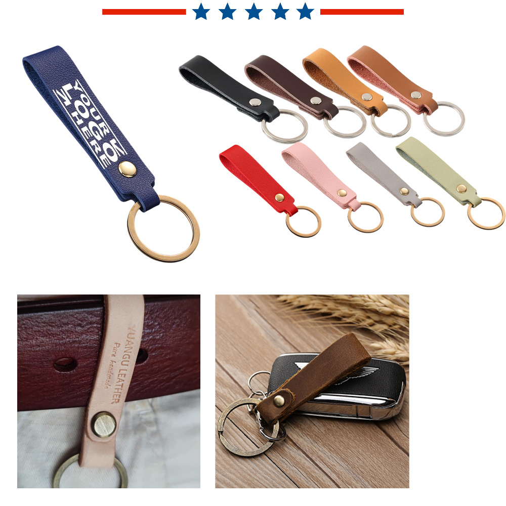 Personalized Leather Keychain