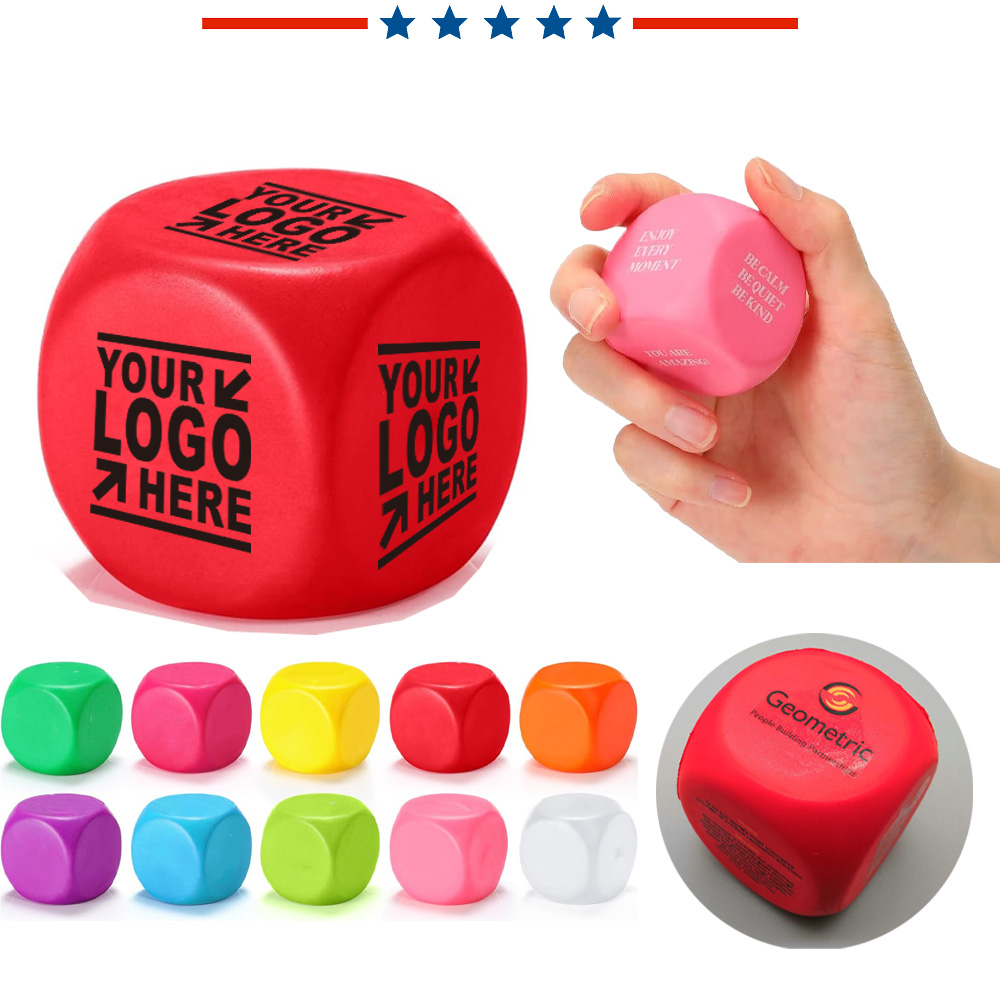 Square Shape Stress Ball Conversation Cubes