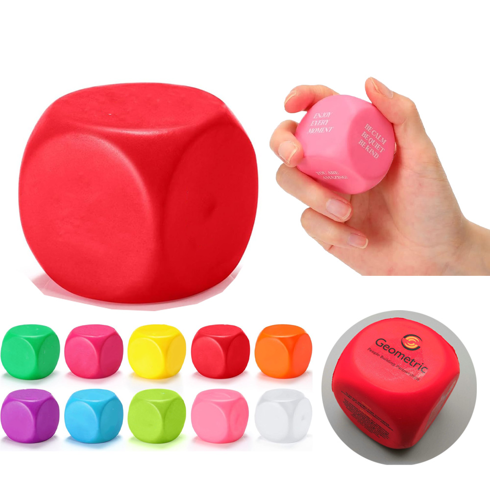 Square Shape Stress Ball Conversation Cubes - Image 2