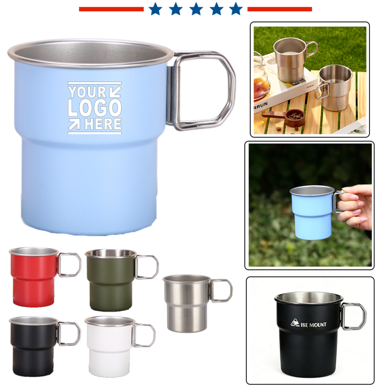 10oz Stainless Steel Camping Mug