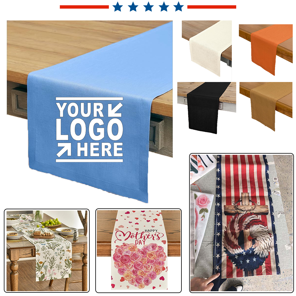71x13 Inch Burlap Table Runner