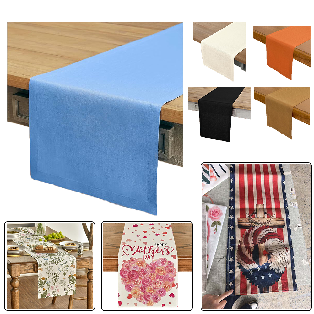 71x13 Inch Burlap Table Runner - Image 2