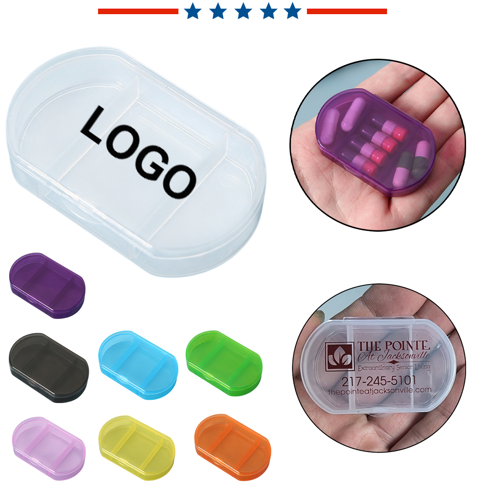 Mini 3-Section Travel Pill Case