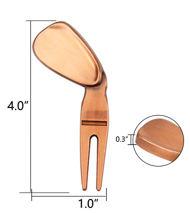 Golf-shaped golf divot tool - Image 3