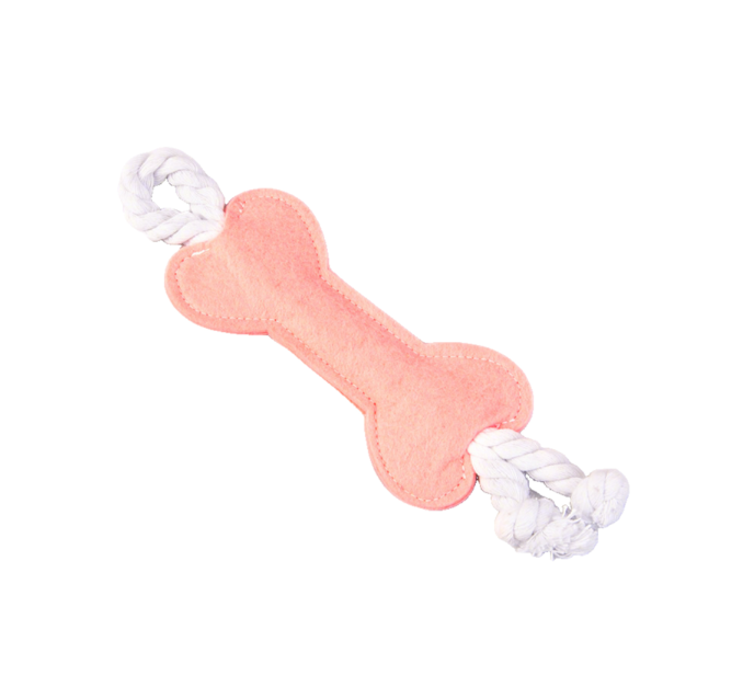Bone Shape Felt Pet Chew Rope Toy - Image 4