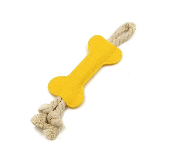 Bone Shape Felt Pet Chew Rope Toy - Image 6