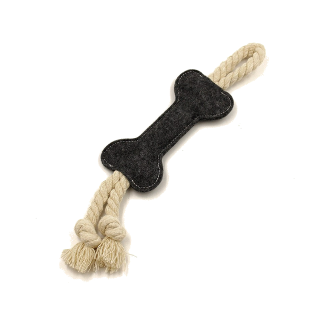 Bone Shape Felt Pet Chew Rope Toy - Image 8