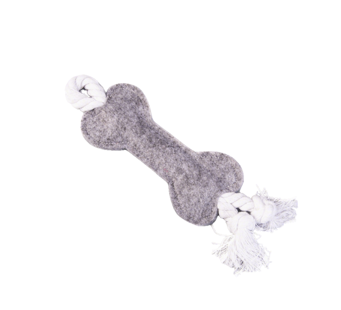 Bone Shape Felt Pet Chew Rope Toy - Image 9