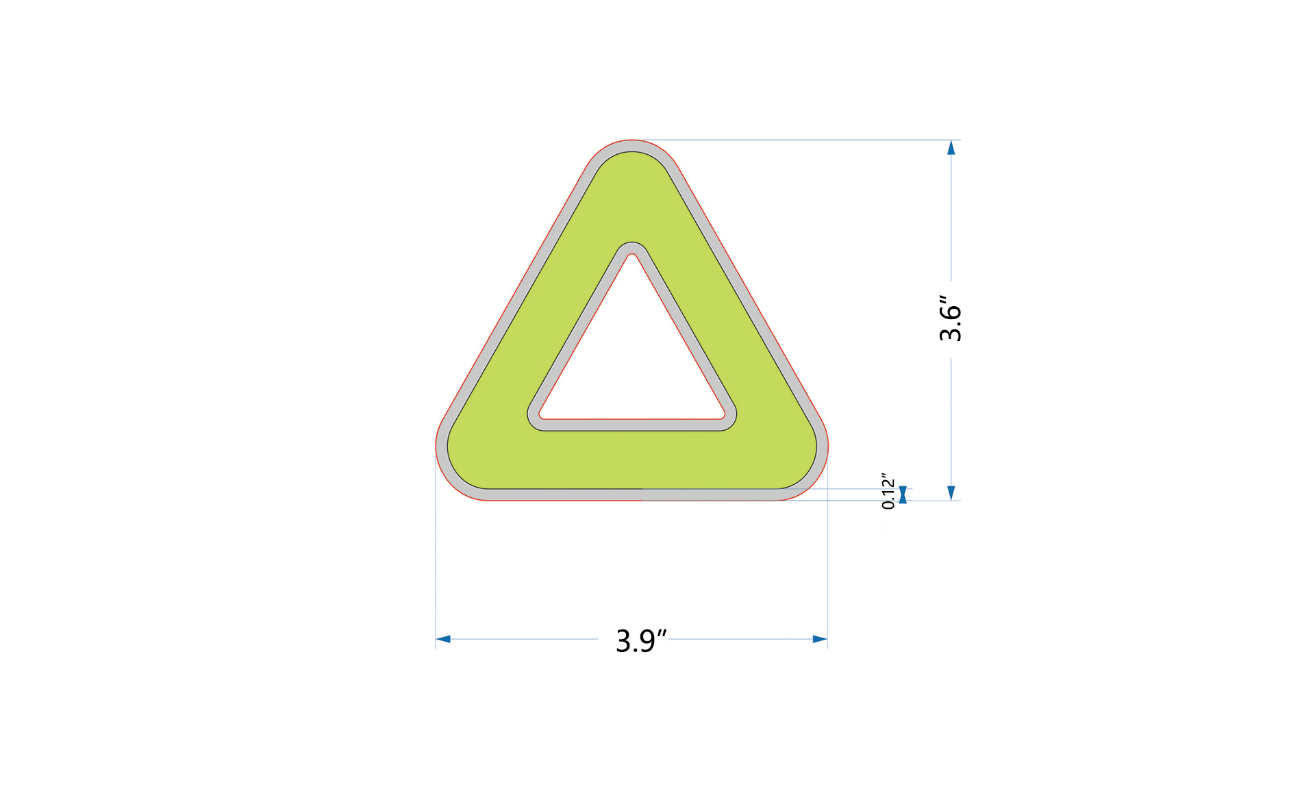 Small Hanging Reflective Triangle Sign - Image 3