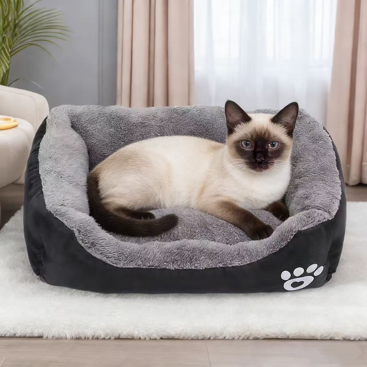Oxford Cozy Sleeping Pet Bed - Image 20