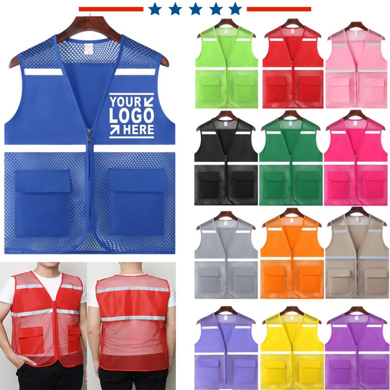 Reflective mesh safety vest