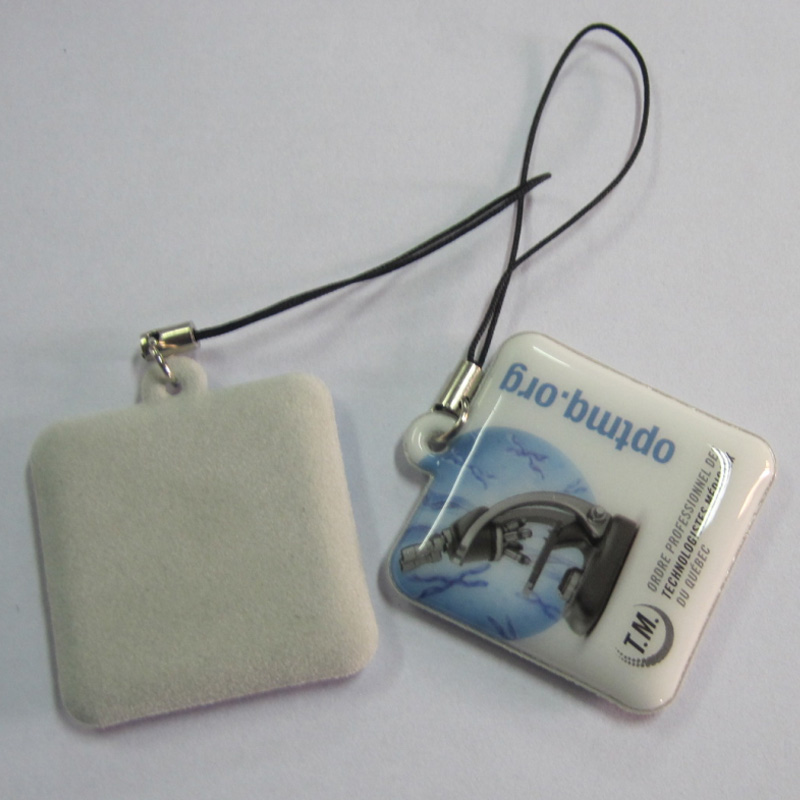 Microfiber Phone Screen Cleaner Keychain - Image 3