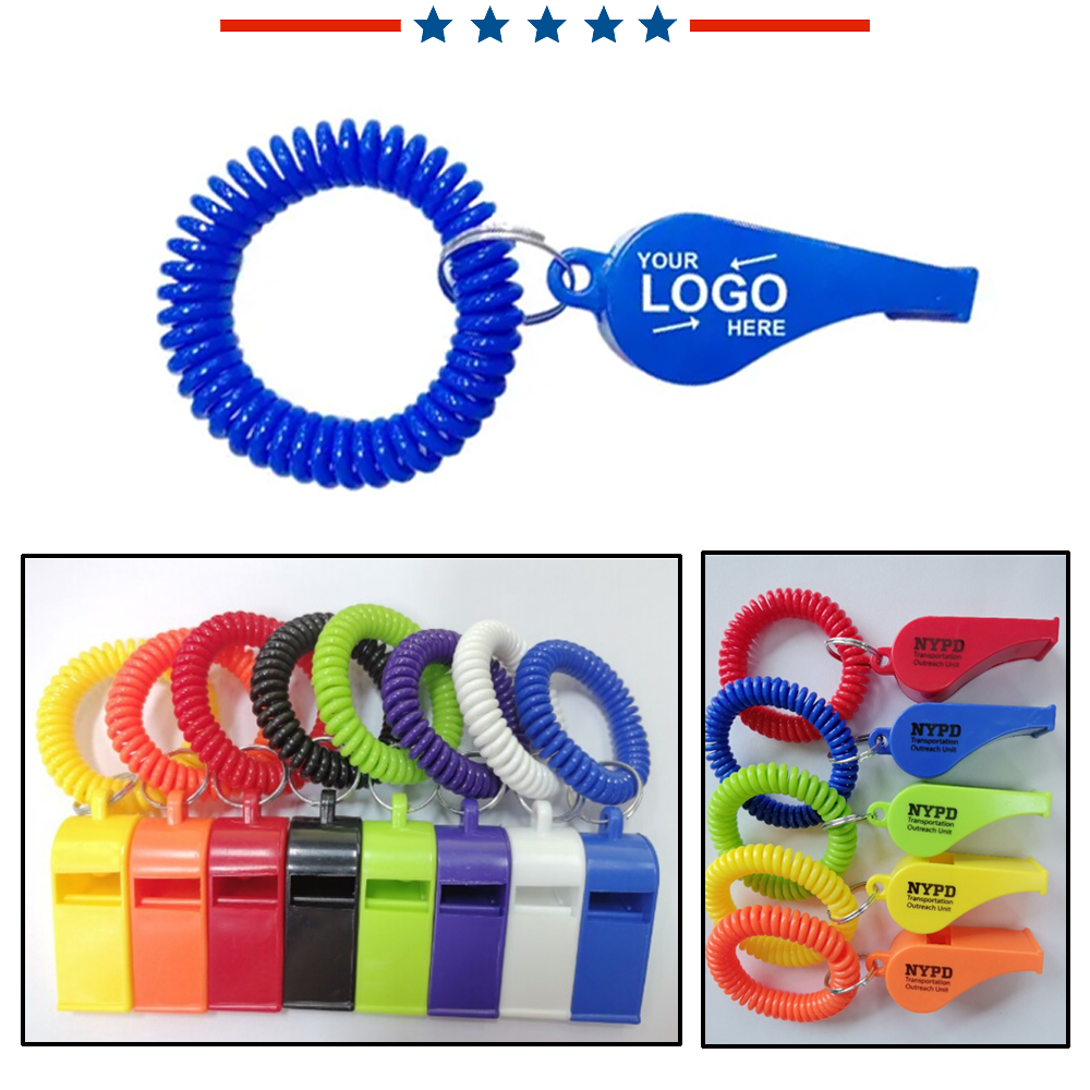 Sports Whistle With Bracelet Keychain