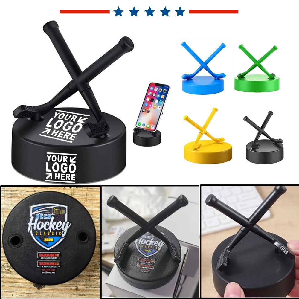 Hockey Puck Shaped Phone Holder