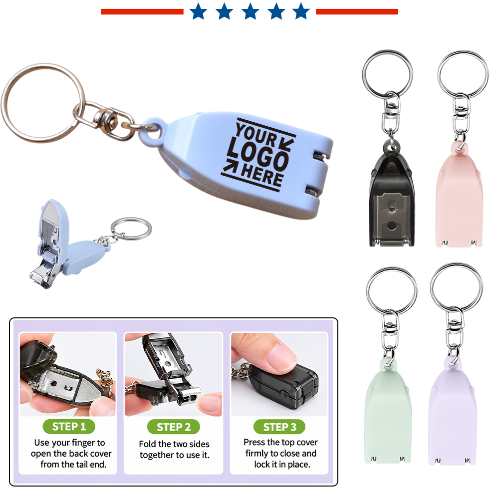 Portable Foldable Nail Clippers Keychain