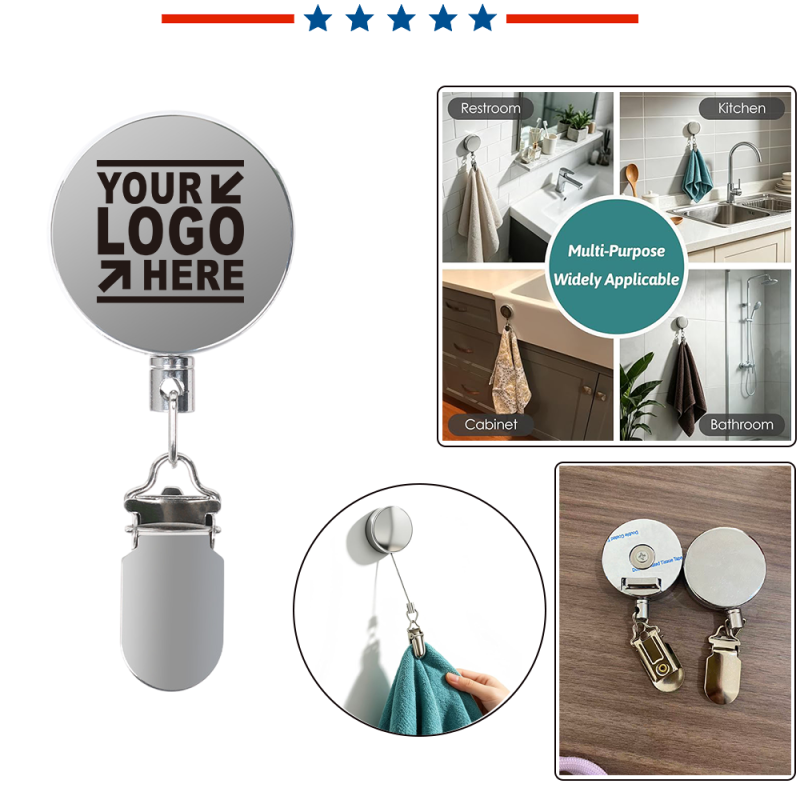 Metal Retractable Towel Clip