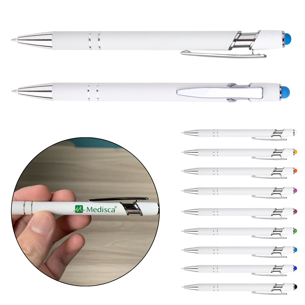 Custom Color Gel Pen with Stylus - Image 2